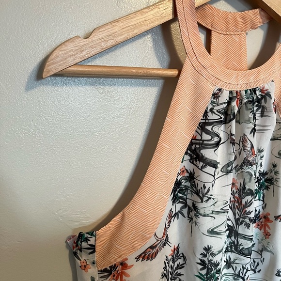 H&M Crane Garden Print Halter Blouse - Picture 6 of 13